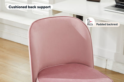Ergolux Monty Velvet Office Chair (Blush)