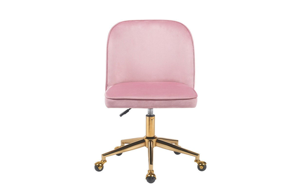 Ergolux Monty Velvet Office Chair (Blush)