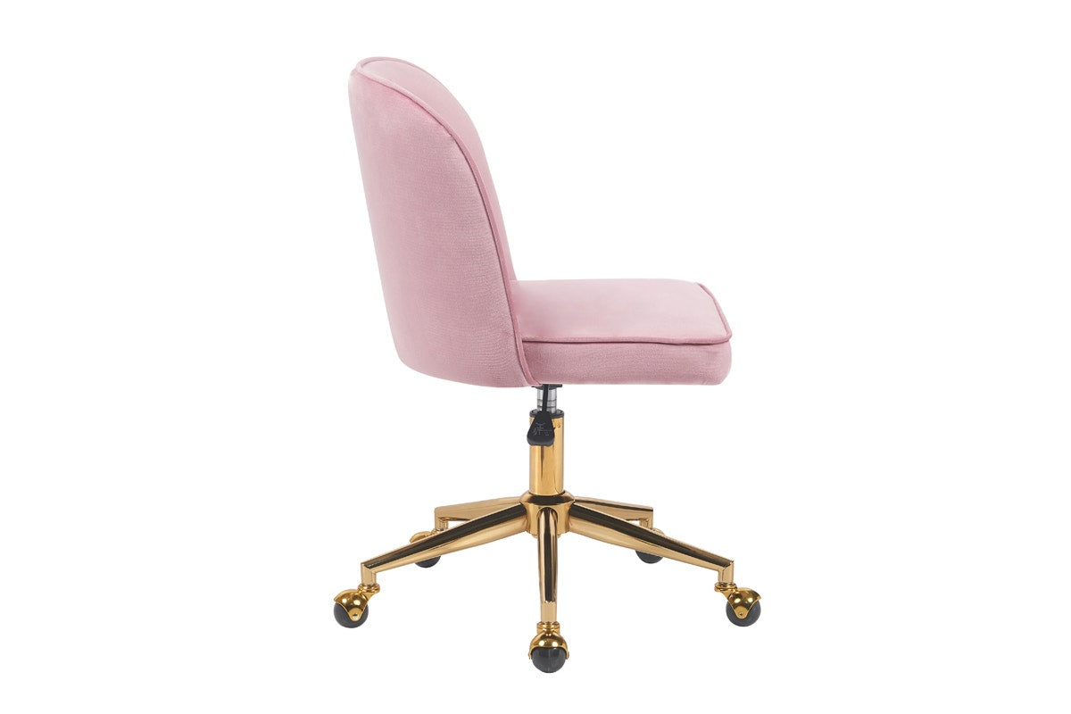 Ergolux Monty Velvet Office Chair (Blush)