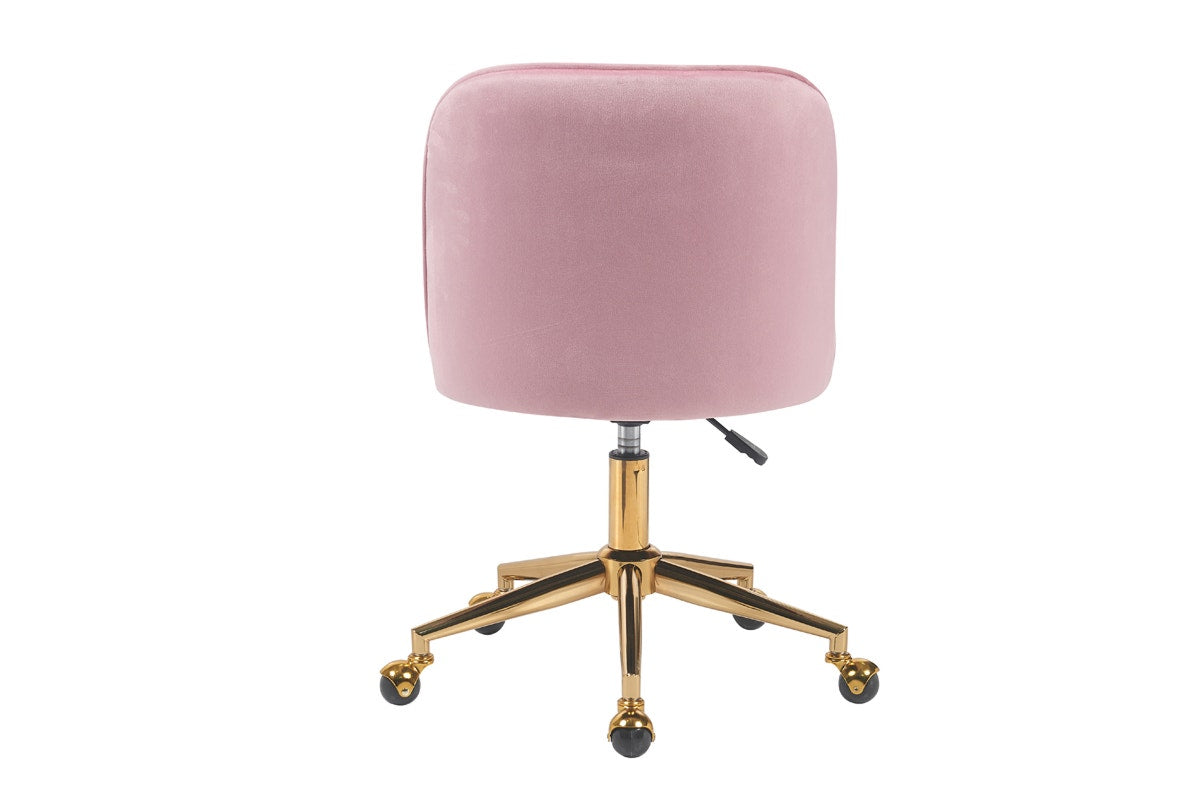 Ergolux Monty Velvet Office Chair (Blush)