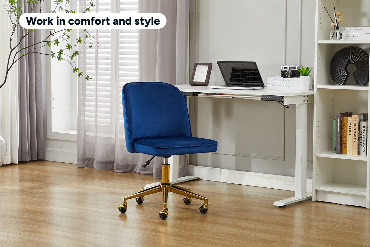 Ergolux Monty Velvet Office Chair (Navy)