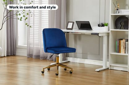 Ergolux Monty Velvet Office Chair (Navy)