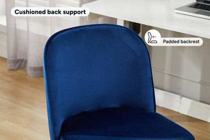 Ergolux Monty Velvet Office Chair (Navy)