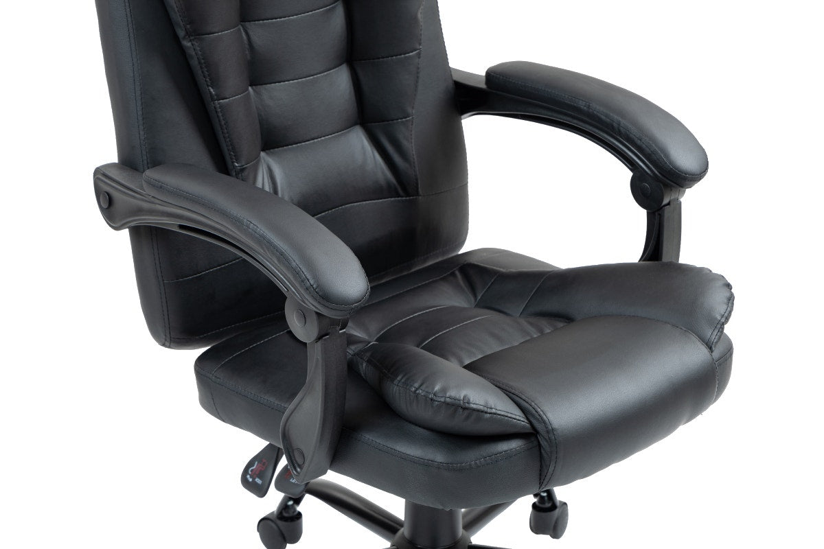 Ergolux Noob Mid Back Padded Massage Office Chair (Black)