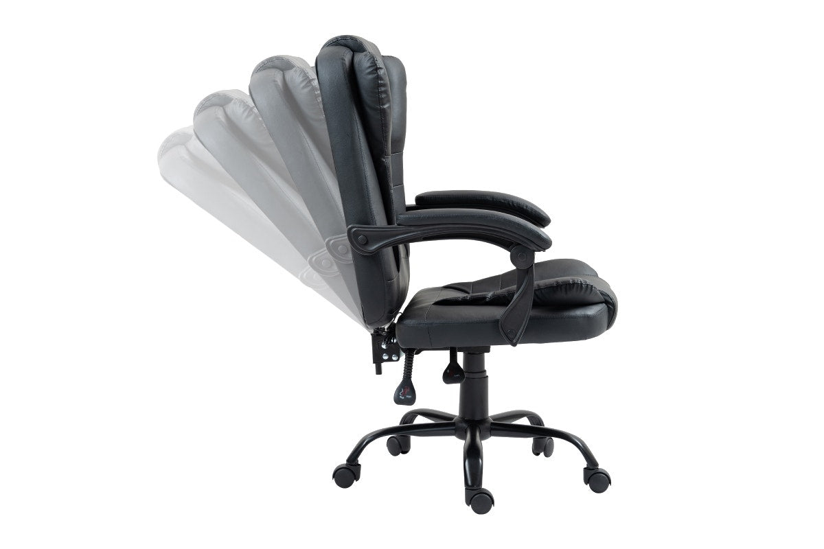 Ergolux Noob Mid Back Padded Massage Office Chair (Black)