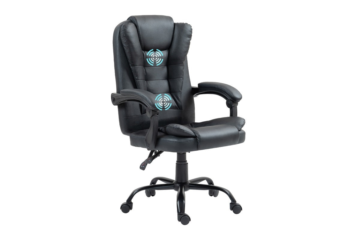 Ergolux Noob Mid Back Padded Massage Office Chair (Black)