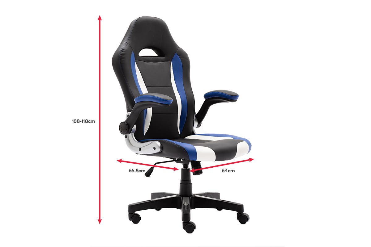 Ergolux Phoenix Gaming Chair (Black/Blue)