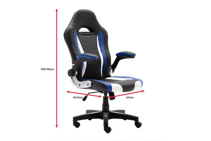 Ergolux Phoenix Gaming Chair (Black/Blue)