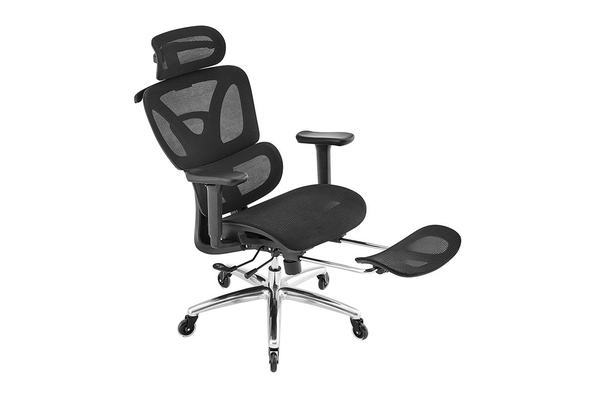 Ergolux Pro Ergonomic Office Chair with Footrest (Black)