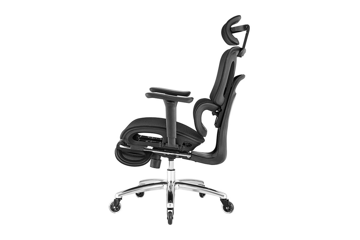 Ergolux Pro Ergonomic Office Chair with Footrest (Black)