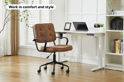 Ergolux Retro Office Chair (Tan)