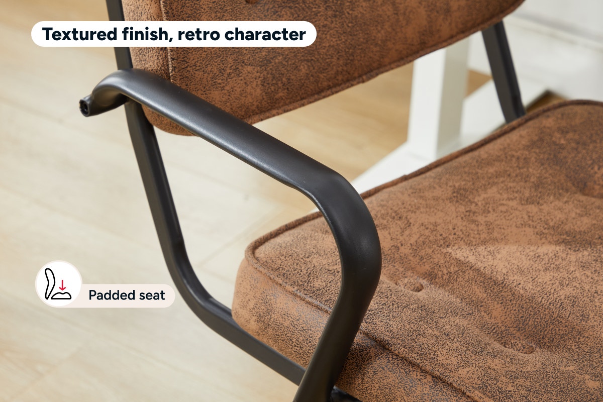 Ergolux Retro Office Chair (Tan)