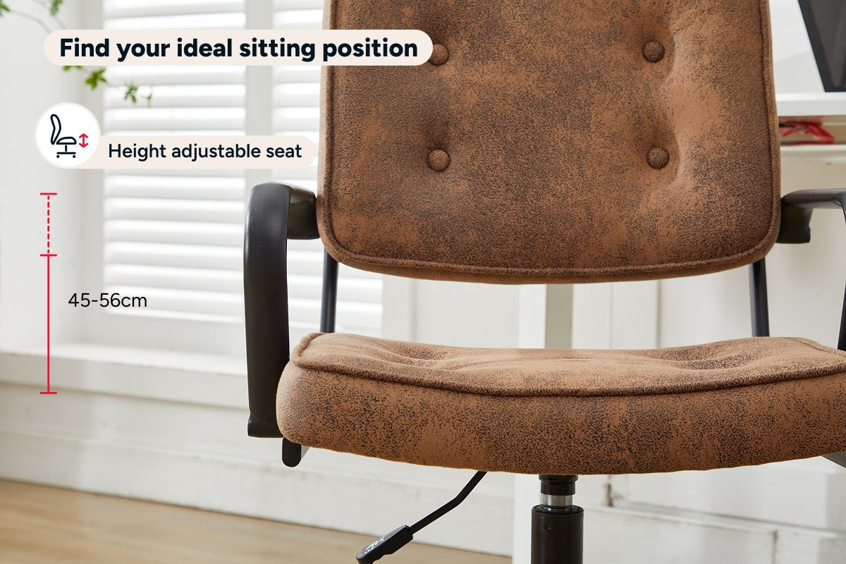 Ergolux Retro Office Chair (Tan)