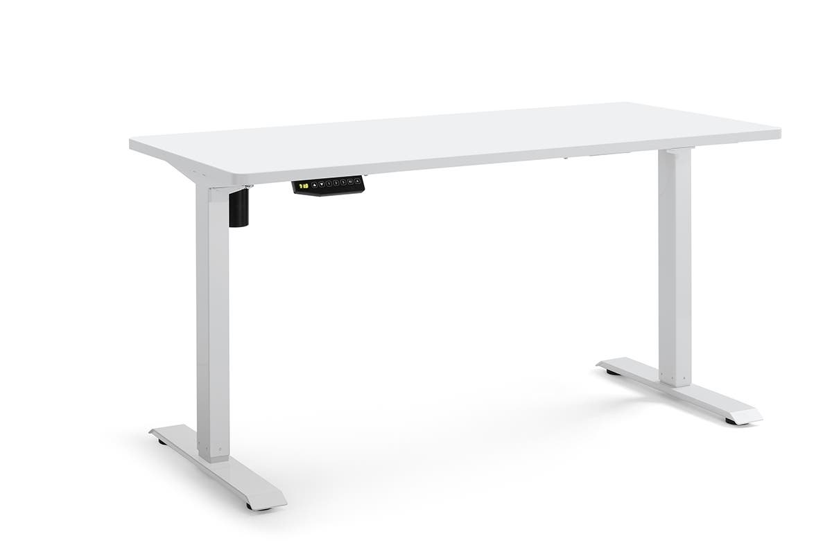 Ergolux Standing Desk Electric Single Motor With Memory Function (White)