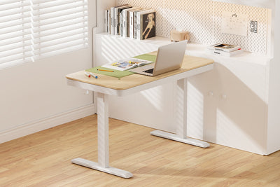 Ergolux Sorrento Electric Standing Desk with Wireless Charging 120 x 60cm - Ash/White