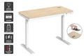 Ergolux Sorrento Electric Standing Desk with Wireless Charging 120 x 60cm - Ash/White