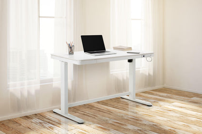 Ergolux Sorrento Electric Standing Desk Wood White