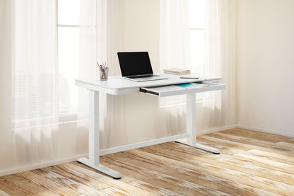 Ergolux Sorrento Electric Standing Desk Wood White