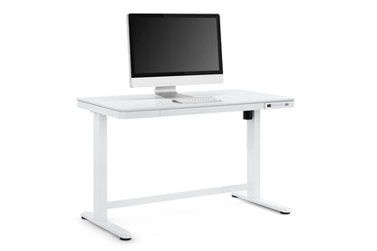 Ergolux Sorrento Electric Standing Desk  - White/ Wood 