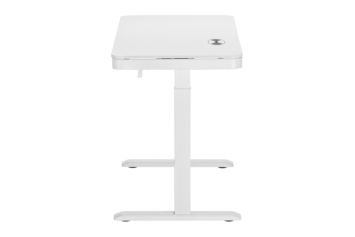 Ergolux Sorrento Electric Standing Desk with Wireless Charging 120 x 60cm (White/White)