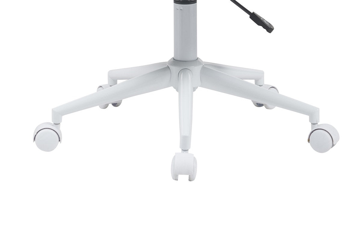 Ovela Teddy Boucle Office Chair (Cream/White)