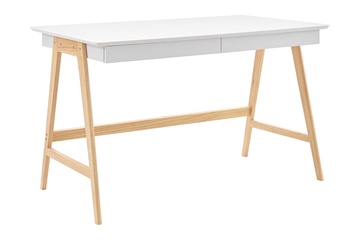 Ergolux Office Writing Desk 120 x 70cm (Oak/White)