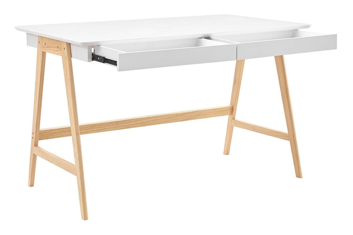 Ergolux Office Writing Desk 120 x 70cm (Oak/White)