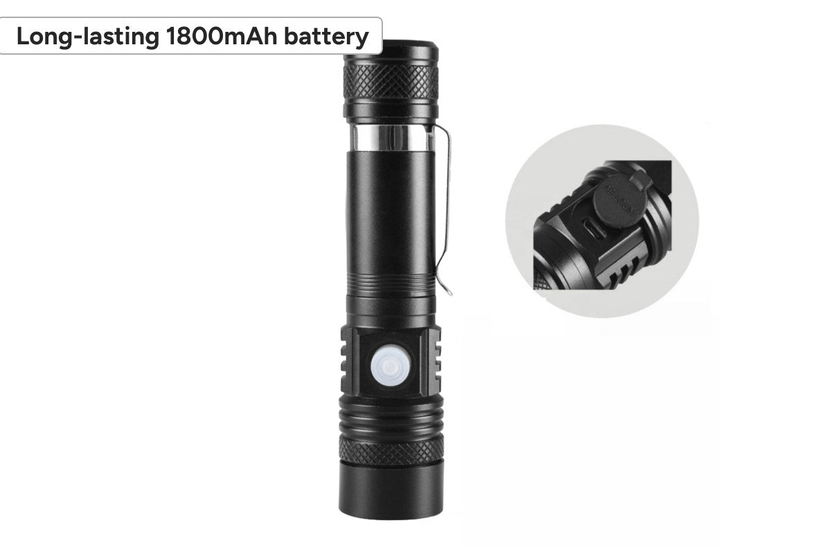 Rechargeable LED 1800mAh Flashlight