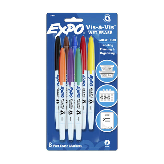 EXPO White Board Marker Fine Assorted Pack of 8 | Auzzi Store