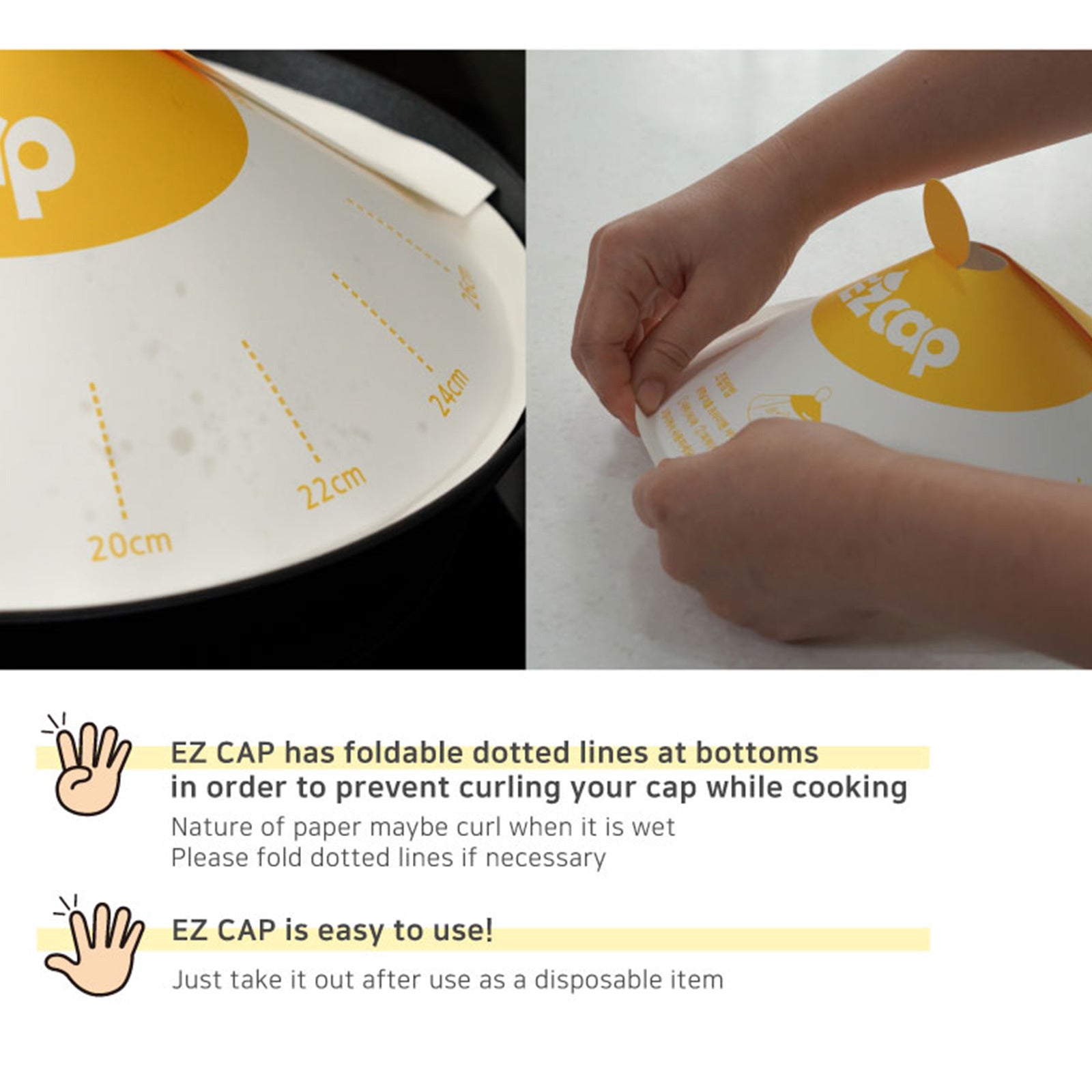 EZ Cap 200X Paper Lid for Frypan Disposable Cooking Pan Cap | Auzzi Store