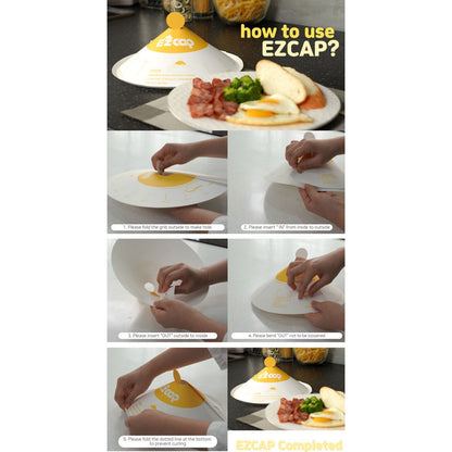 EZ Cap 200X Paper Lid for Frypan Disposable Cooking Pan Cap | Auzzi Store