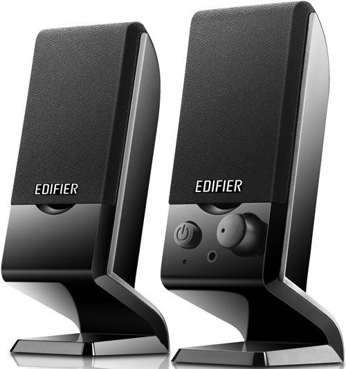 Edifier M1250 2.0 USB Powered Compact Multimedia Speakers - 3.5mm AUX/Flat Panel Design Satellites/Built in Power/Volume controls/Black | Auzzi Store