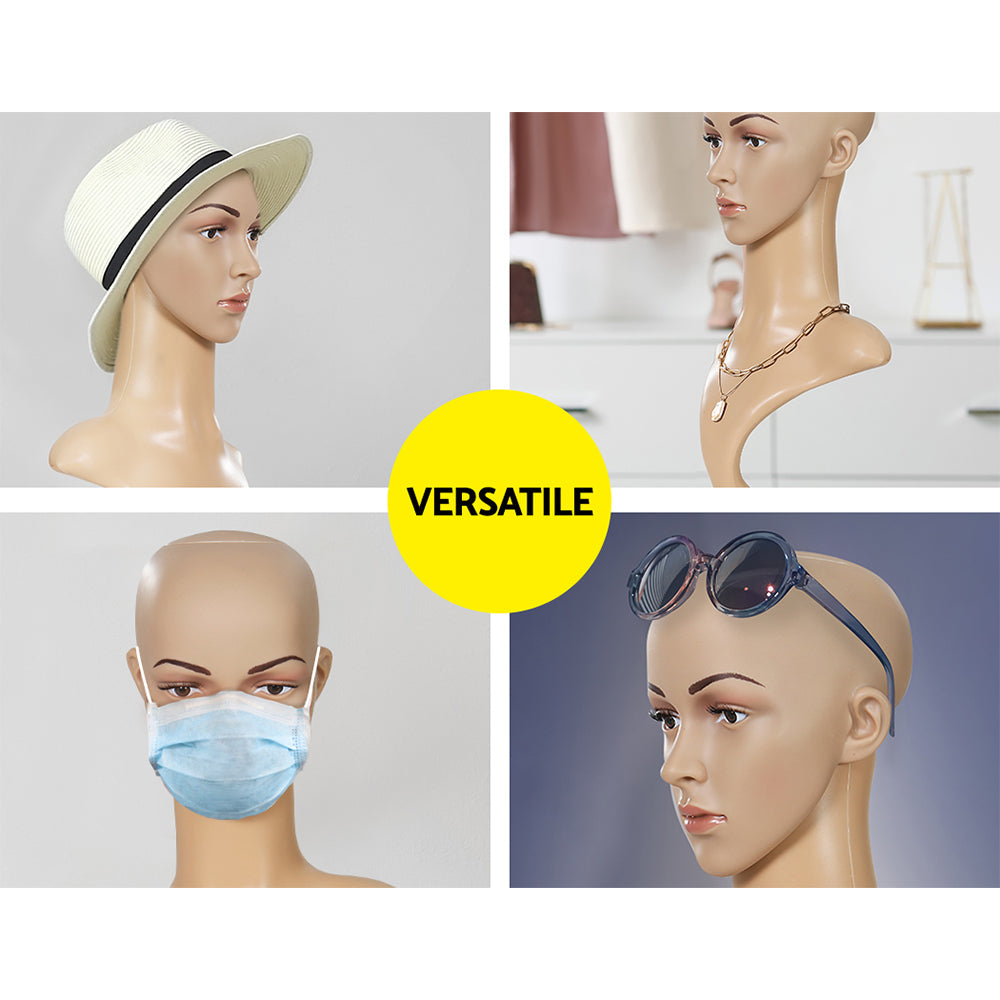 Embellir Female Mannequin Head Dummy Model Display Shop Stand Professional Use | Auzzi Store