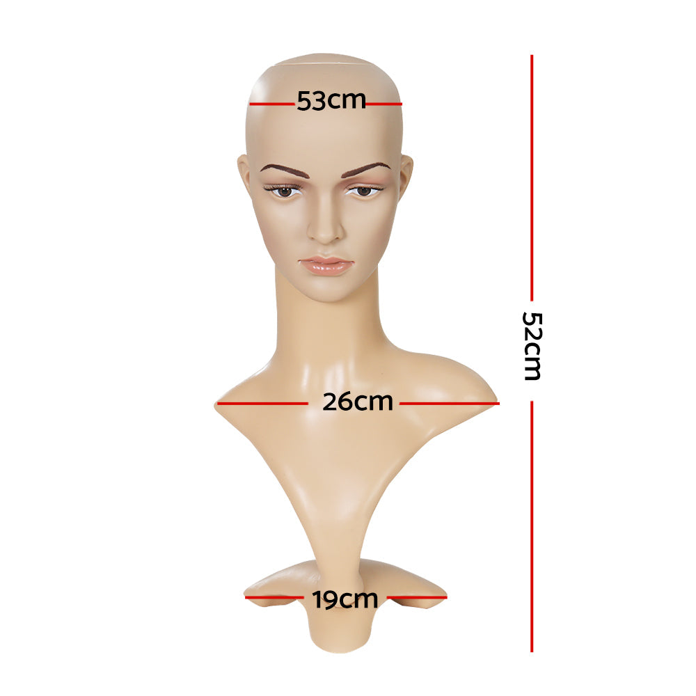 Embellir Female Mannequin Head Dummy Model Display Shop Stand Professional Use | Auzzi Store