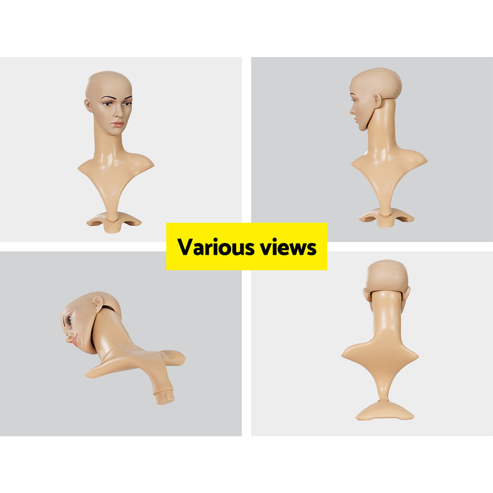 Embellir Female Mannequin Head Dummy Model Display Shop Stand Professional Use | Auzzi Store