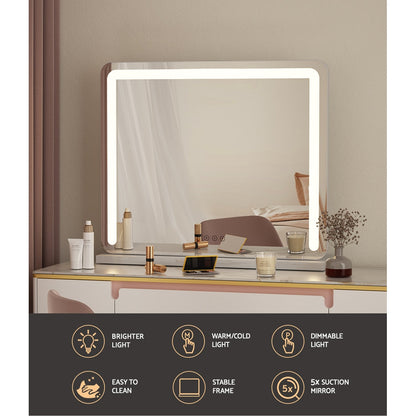 Embellir Makeup Mirror With Light Hollywood Vanity LED Mirrors White 50X60CM | Auzzi Store