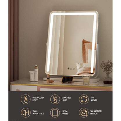 Embellir Makeup Mirror with Lights Hollywood Vanity LED Mirrors White 40X50CM | Auzzi Store