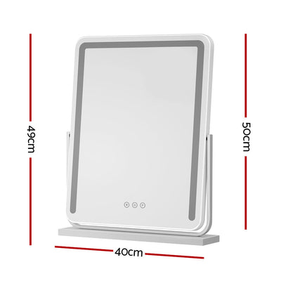 Embellir Makeup Mirror 40x50cm Hollywood Vanity with LED Light Strip Rotation
