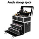 Embellir Portable Cosmetic Beauty Makeup Carry Case with Mirror - Crocodile Black | Auzzi Store