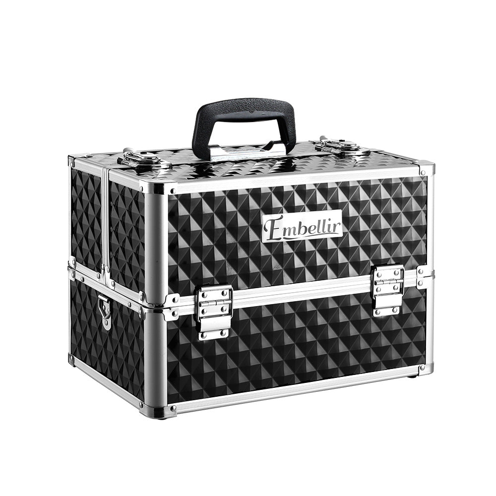 Embellir Portable Cosmetic Beauty Makeup Case - Diamond Black | Auzzi Store