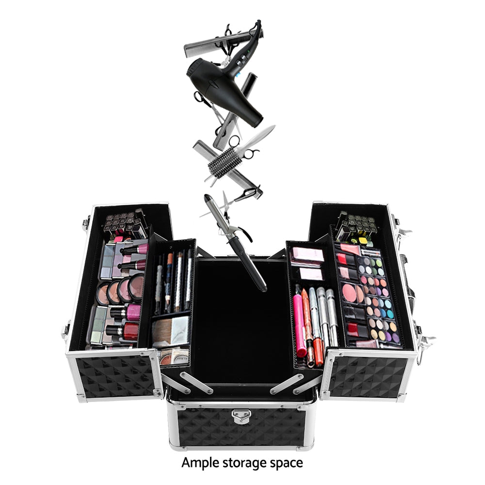Embellir Portable Cosmetic Beauty Makeup Case - Diamond Black | Auzzi Store