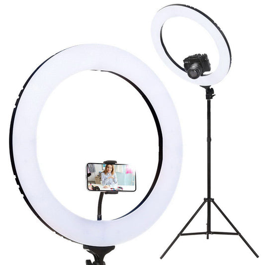 Embellir Ring Light 19" LED 5800LM Black Dimmable Diva With Stand Make Up Studio Video | Auzzi Store