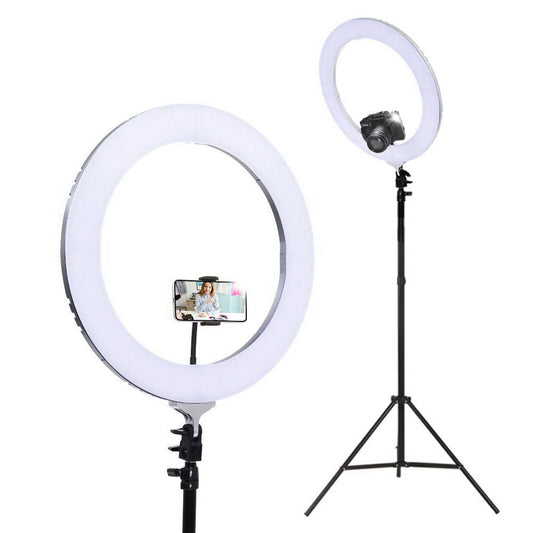 Embellir Ring Light 19" LED 6500K 5800LM Dimmable Diva With Stand Silver | Auzzi Store