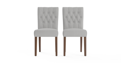 Brosa Espen Set of 2 Dining Chairs (Cloud Grey/Dark Brown)