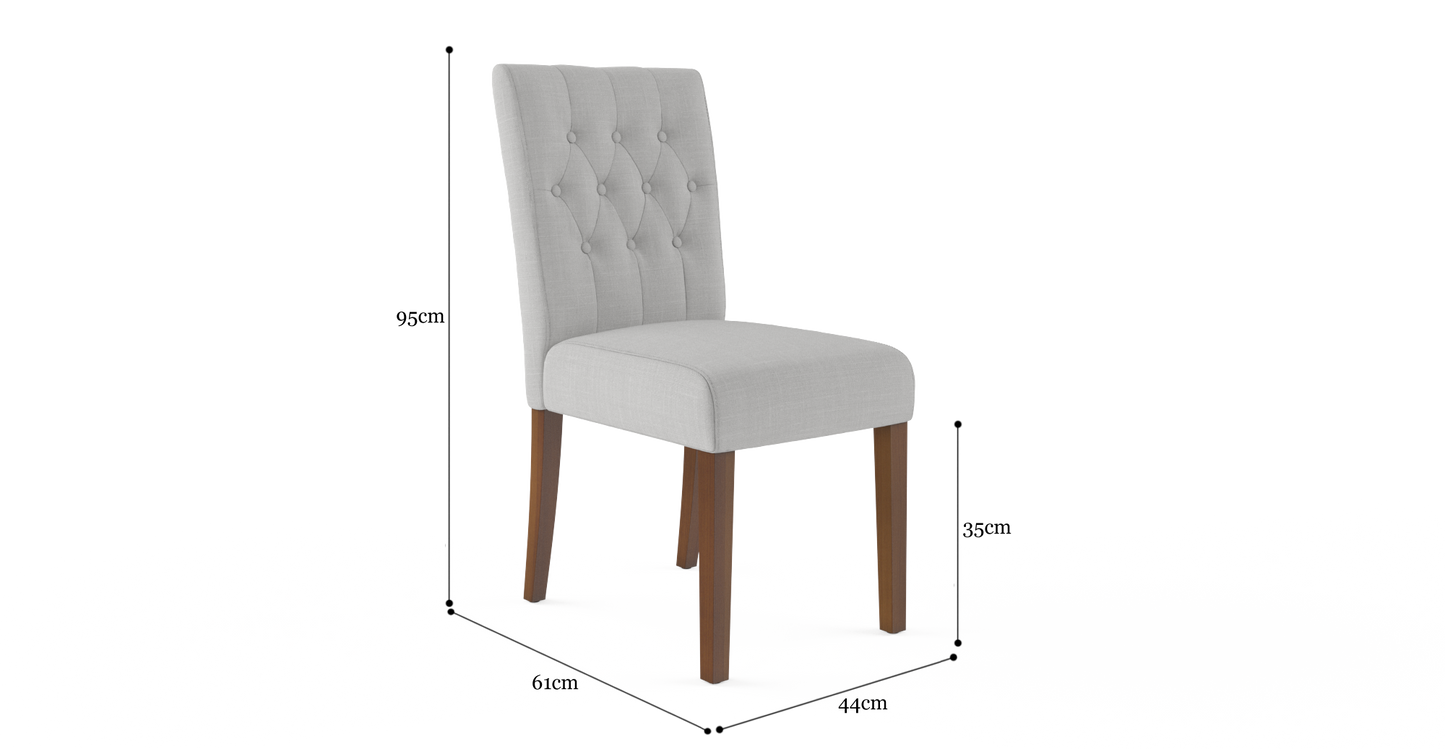 Brosa Espen Set of 2 Dining Chairs (Cloud Grey/Dark Brown)