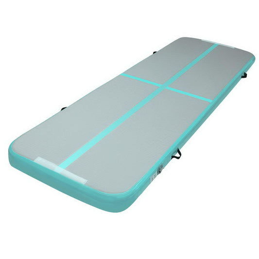 Everfit 3m x 1m Air Track Mat Gymnastic Tumbling Mint Green and Grey | Auzzi Store