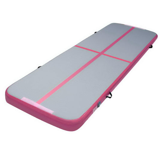 Everfit 3m x 1m Air Track Mat Gymnastic Tumbling Pink and Grey | Auzzi Store