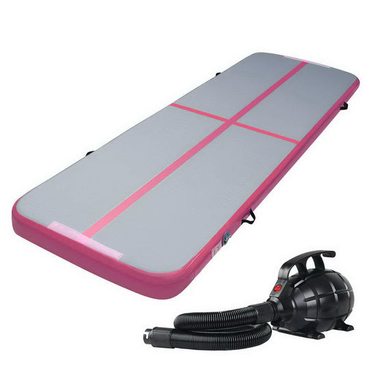Everfit GoFun 3X1M Inflatable Air Track Mat with Pump Tumbling Gymnastics Pink | Auzzi Store