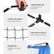 Everfit Portable Sports Net Stand Badminton Volleyball Tennis Soccer 3m 3ft Blue | Auzzi Store