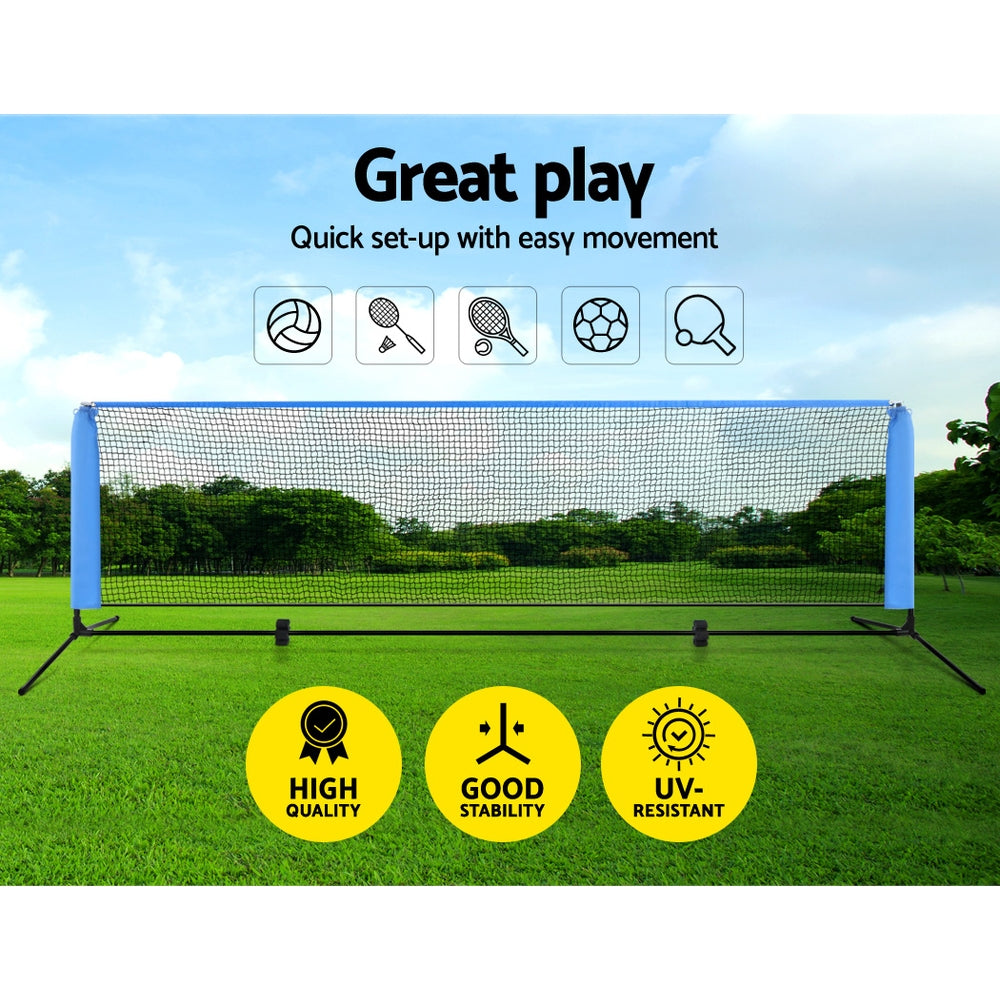 Everfit Portable Sports Net Stand Badminton Volleyball Tennis Soccer 3m 3ft Blue | Auzzi Store